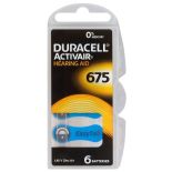 6 x baterie do aparatów słuchowych Duracell ActivAir 675 MF