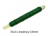 Drut Malowany na Patyku 0,8mm [Komplet - 20 Sztuk]