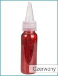Klej z Brokatem Czerwony 20ml [ZESTAW - 48 SZTUK]