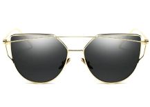 OKULARY LUSTRZANKI GLAM ROCK KOCIE OKO CAT EYE BLACK 