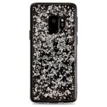 PURO Glam Ice Light Cover - Etui Samsung Galaxy S9 z metalicznymi elementami srebra