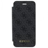 Guess Book 4G Charms Collection - Etui iPhone 8 Plus / 7 Plus z kieszeniami na karty (szary)