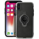 PURO Magnet Ring Cover - Etui iPhone Xs / X z magnetycznym uchwytem na palec (czarny)