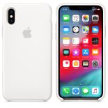 Apple Silicone Case - Silikonowe etui iPhone Xs (biały)
