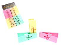 Klamerki, spinacze do prania, do bielizny PLASTIK (6,5x2 cm) - 16 szt 5902605842717